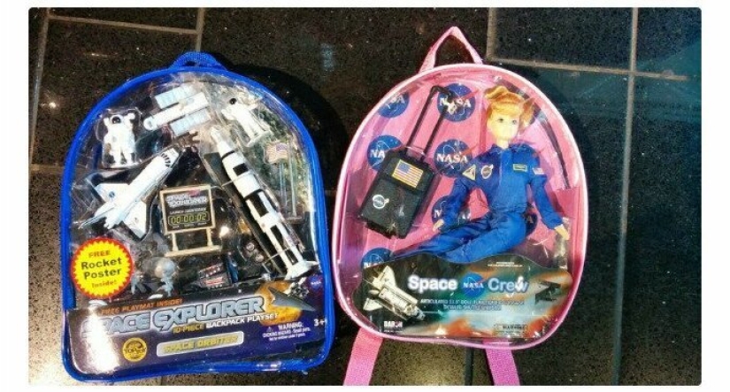 Absurd women's and men's products on the shelves