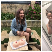 Adiós, tetas! Las chicas organizaron una fiesta para una amiga a la que le extirparon los senos debido a la amenaza de cáncer