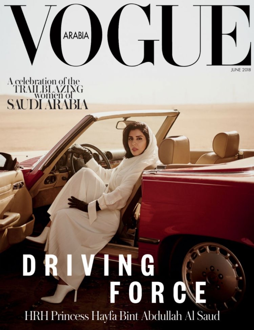 Ahora puedes: la princesa de Arabia Saudita protagonizó al volante la portada de la nueva Vogue