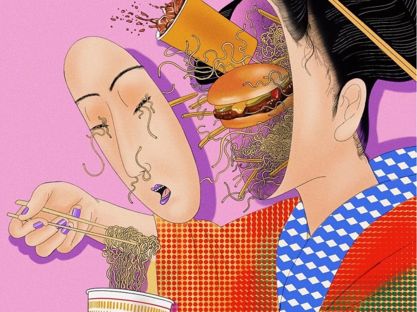 Al borde de la realidad y la alucinación: Ilustraciones psicodélicas de Miki Kim