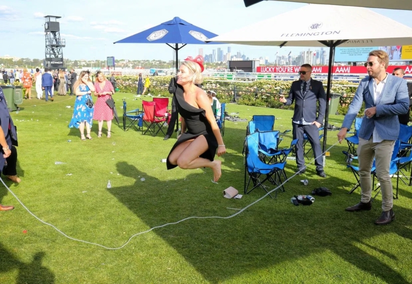 Alcoholic Race: Drunken collapse at the annual Melbourne Horse Race