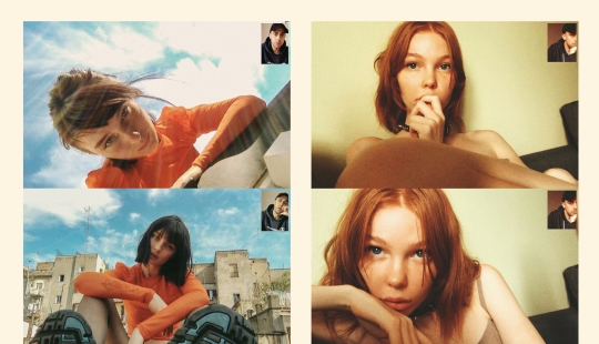 Alessio Albi's remote photoshoot on webcam during quarantine