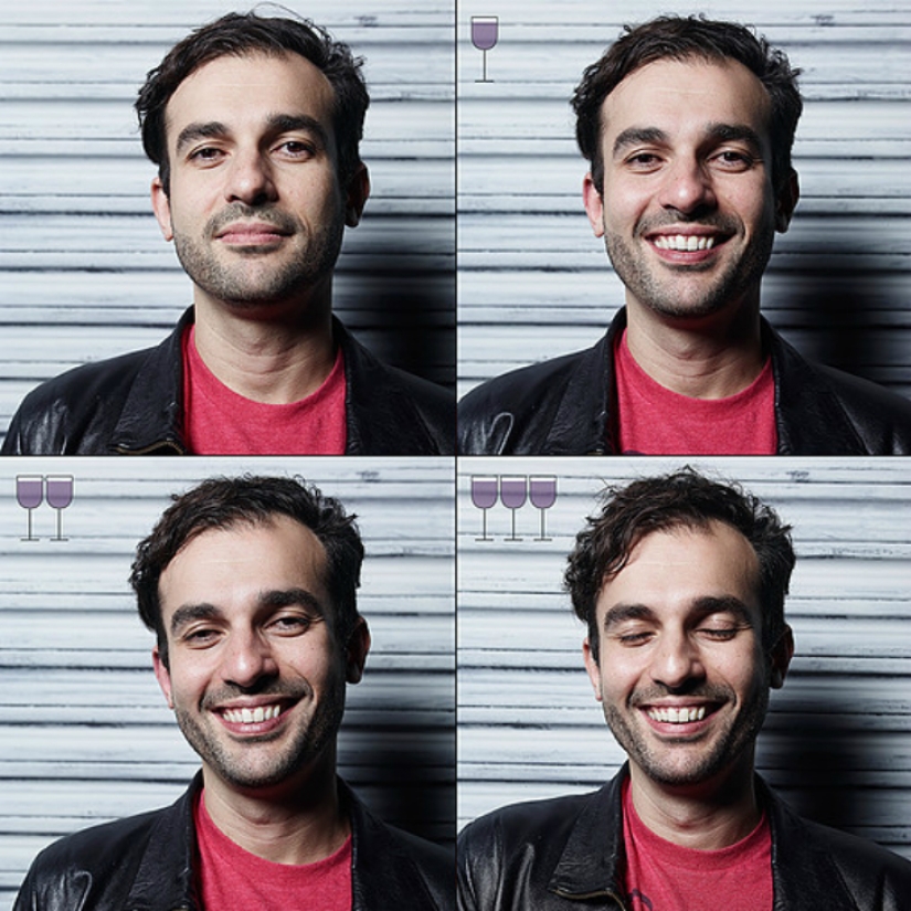 All shades of drunk: face before and after a couple of glasses All shades of drunk: face before and after a couple of glasses