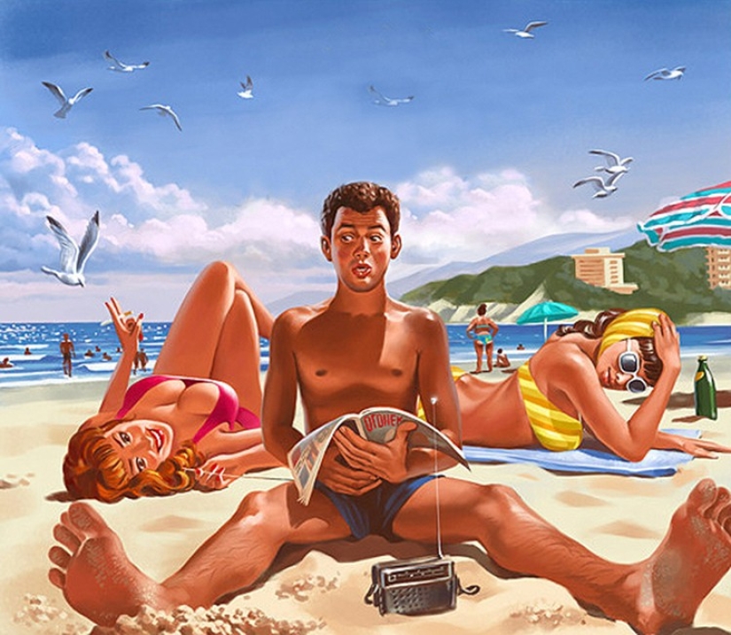 Amazing "Soviet" pin-up by Valery Barykin