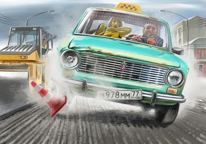 Amazing "Soviet" pin-up by Valery Barykin