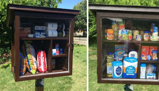 An American woman came up with small free storerooms to help those in need