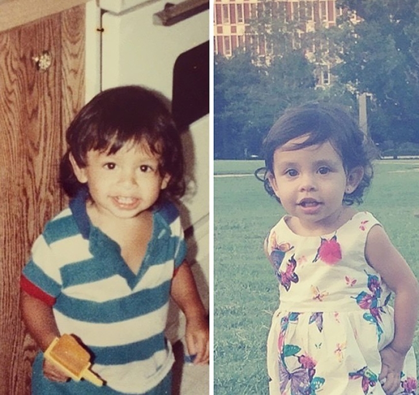 An apple from an apple tree — parents and children at the same age An apple from an apple tree — parents and children at the same age