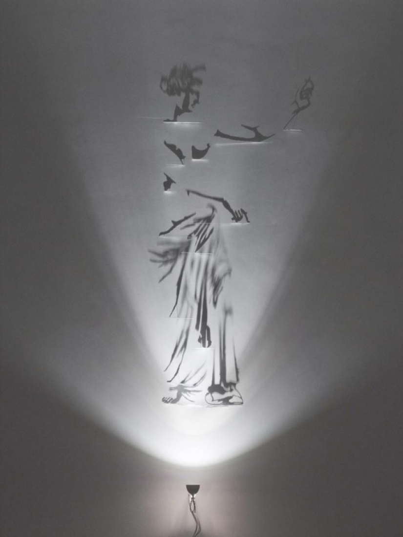 An artist who paints with a shadow