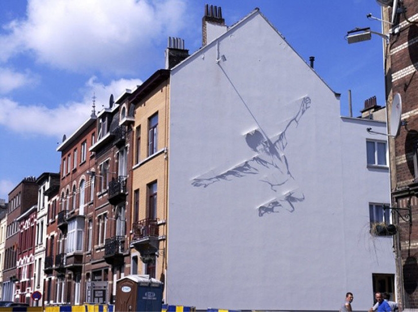 An artist who paints with a shadow