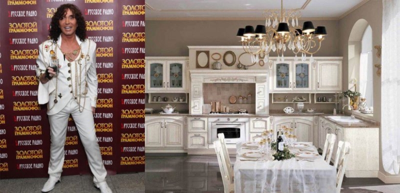 An epic thread with Valery Leontiev's outfits and interiors in the same style appeared on Twitter