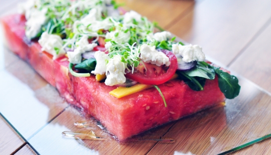 An unusual watermelon salad that you will definitely like An unusual watermelon salad that you will definitely like