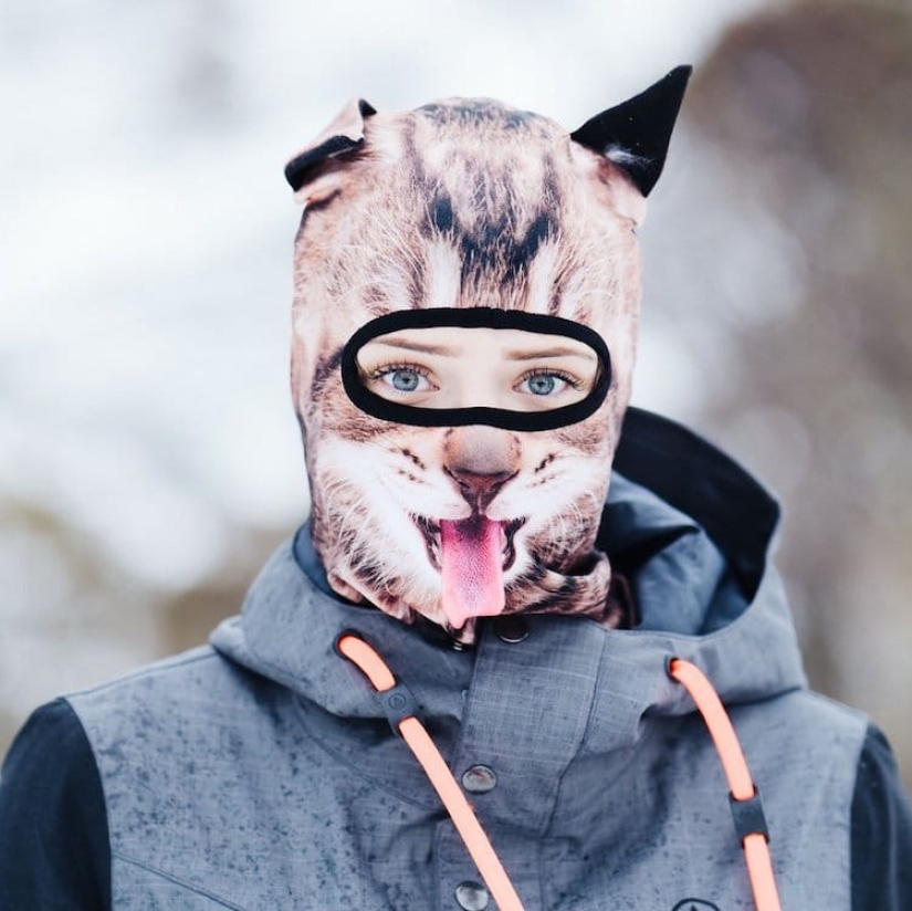 Animals on skis: designers from Canada have created "animal" balaclavas