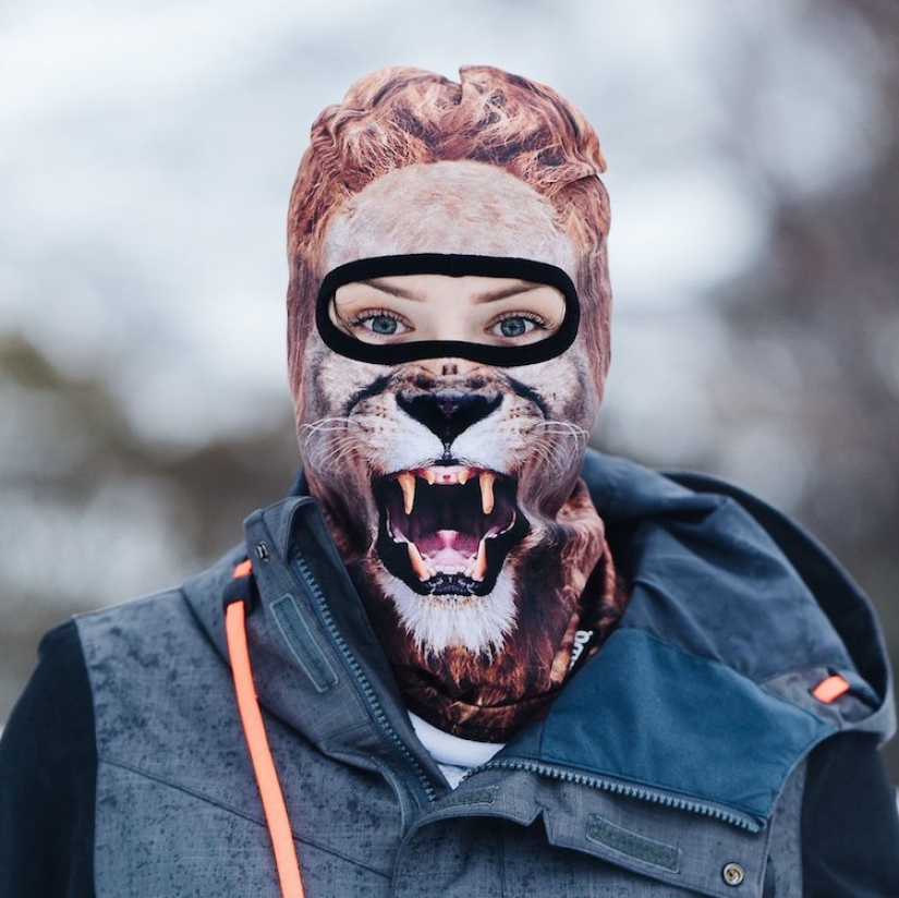 Animals on skis: designers from Canada have created "animal" balaclavas