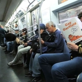 Anti-covers for books that made subway passengers' jaws drop