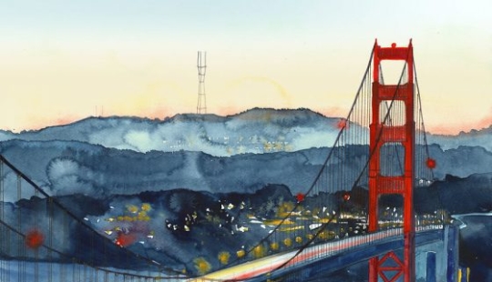 Arquitecto dibuja ciudades famosas del mundo en acuarela