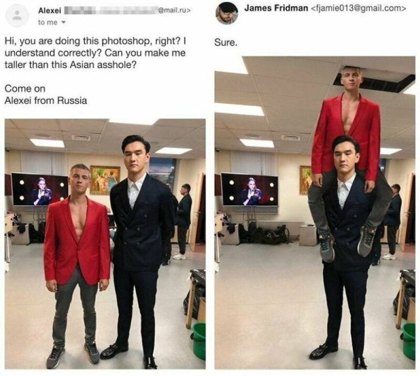 "¡Arregla mi foto, James!": 30 nuevas alteraciones del troll principal de Photoshop de nuestro tiempo "¡Arregla mi foto, James!": 30 nuevas alteraciones del troll principal de Photoshop de nuestro tiempo