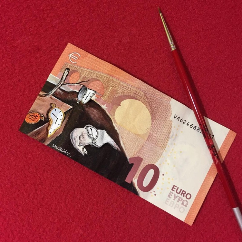 Art is more expensive than money: A Spaniard draws gorgeous pictures on 50 euro bills