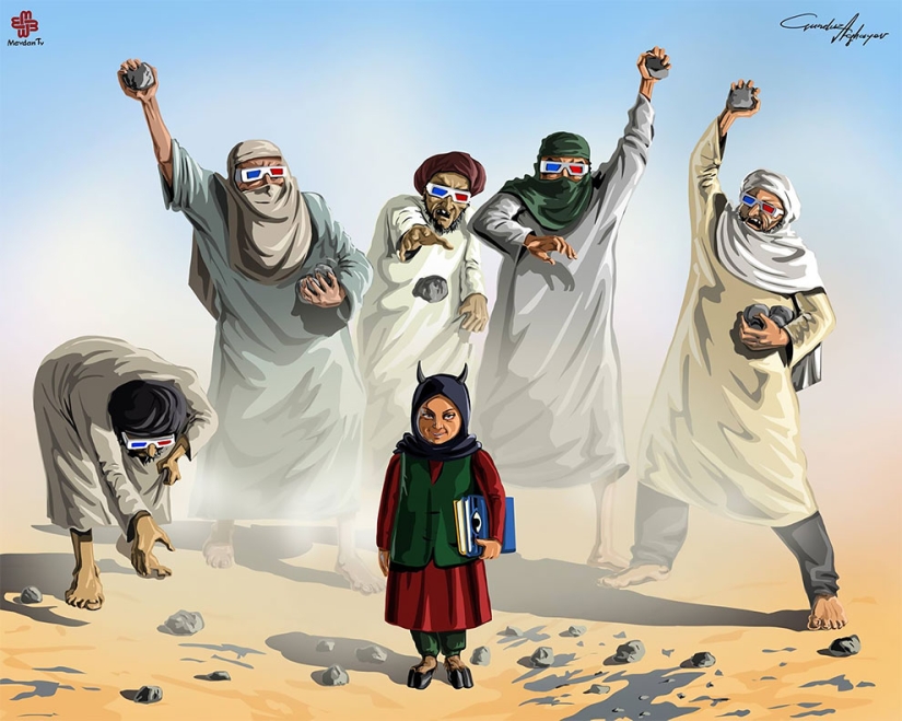 Artista azerbaiyano ridiculizó a Trump, Zuckerberg, terroristas y hilanderos Artista azerbaiyano ridiculizó a Trump, Zuckerberg, terroristas y hilanderos