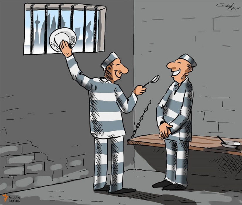 Artista azerbaiyano ridiculizó a Trump, Zuckerberg, terroristas y hilanderos Artista azerbaiyano ridiculizó a Trump, Zuckerberg, terroristas y hilanderos