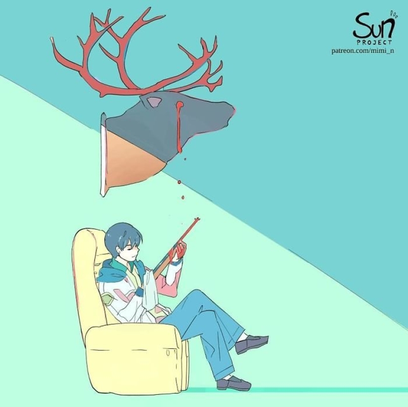 Artista de anime de Indonesia retrata el lado oscuro de la sociedad