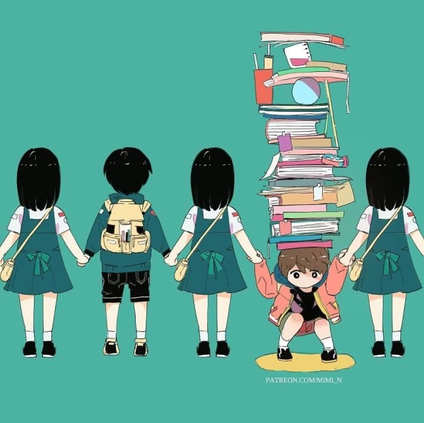 Artista de anime de Indonesia retrata el lado oscuro de la sociedad