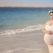 Así es como se ve una mujer embarazada de quintillizos