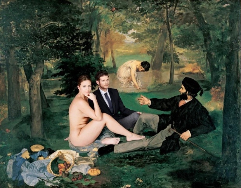 As in the picture: models recreated classic nude canvases