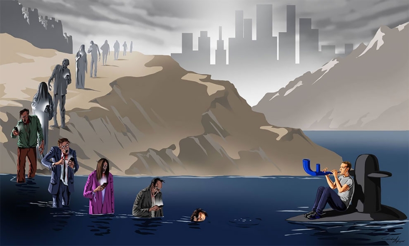 Azerbaijani artist ridiculed Trump, Zuckerberg, terrorists and spinners