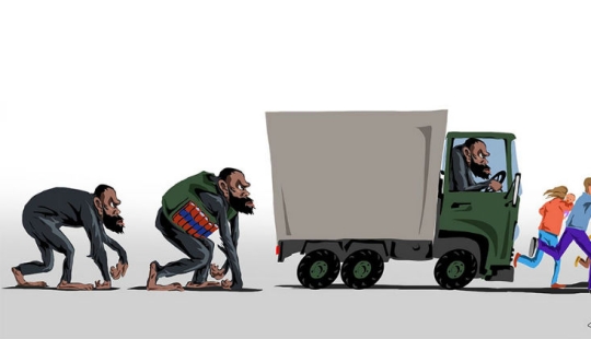 Azerbaijani artist ridiculed Trump, Zuckerberg, terrorists and spinners