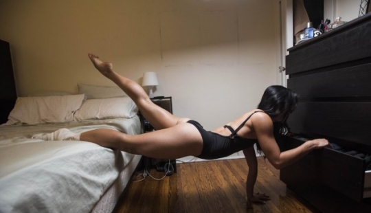 Ballerinas in their bedroom Ballerinas in their bedroom