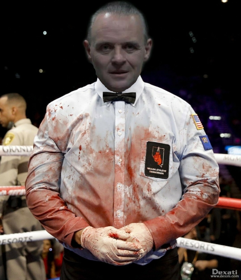 Batalla de photoshop: el juez después del" sangriento " combate de boxeo Batalla de photoshop: el juez después del" sangriento " combate de boxeo