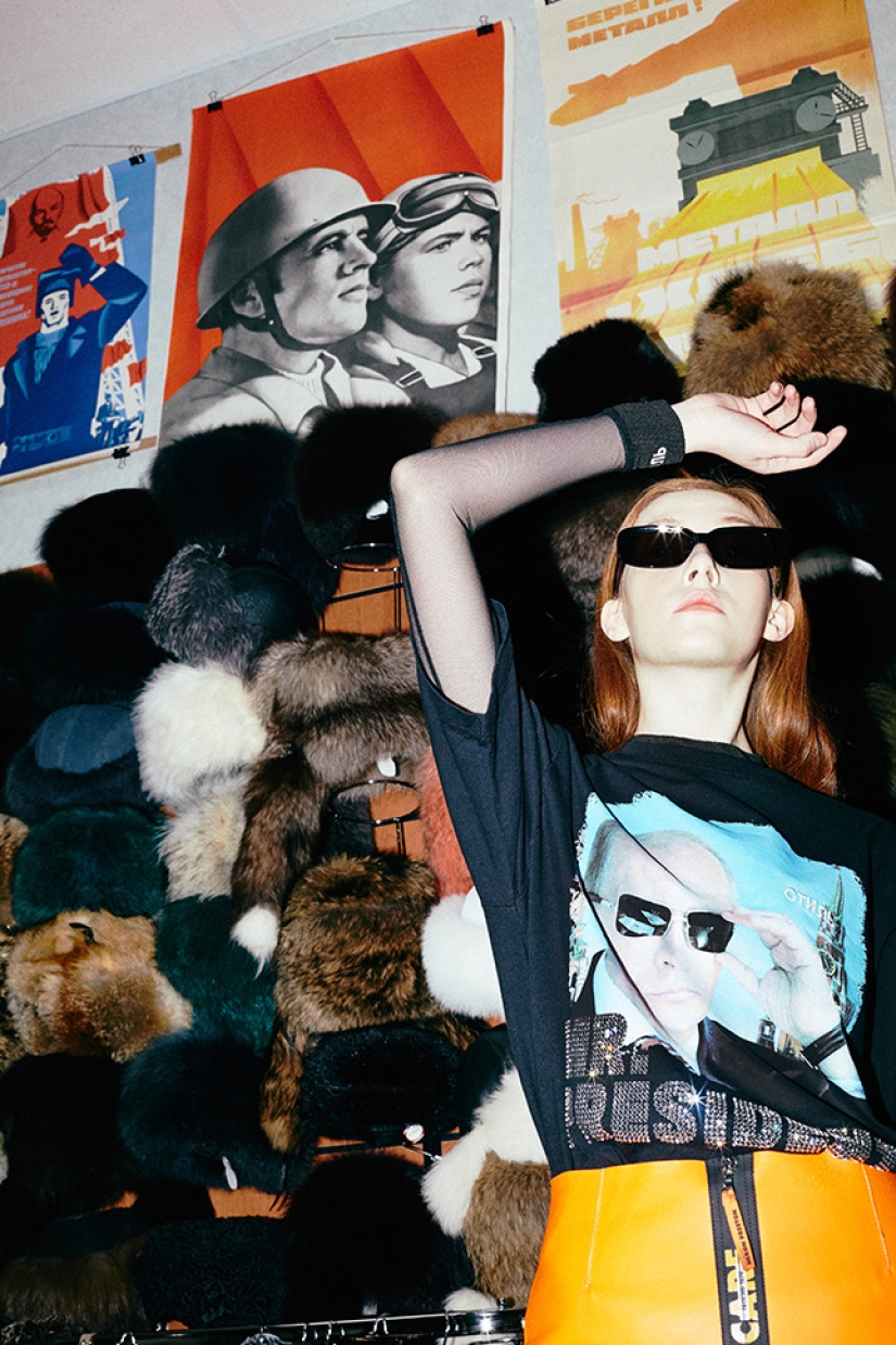 "Bebamos vodka con Putin y reímos": la estadounidense Heron Preston presentó una camiseta con el presidente ruso por 38 mil rublos