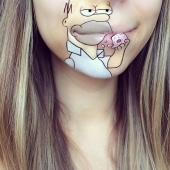 Best lip body painting