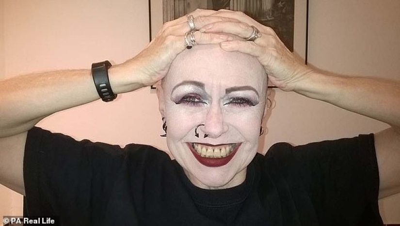 Blackened silver: 57-year-old Briton became a goth after beating cancer
