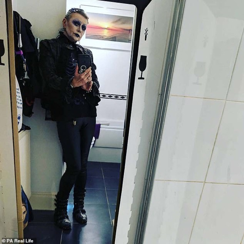 Blackened silver: 57-year-old Briton became a goth after beating cancer