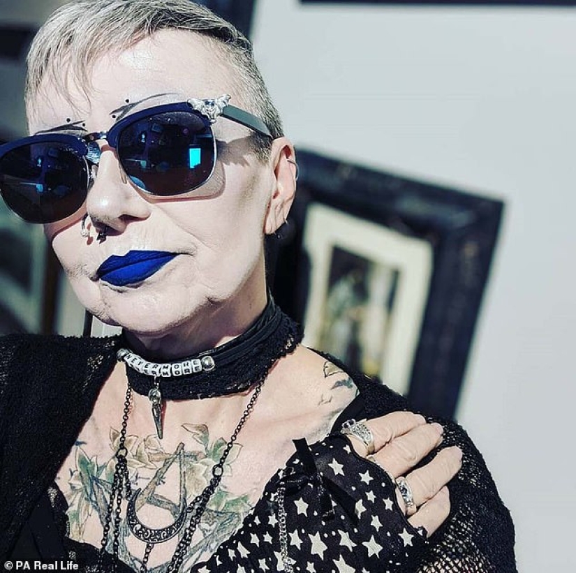 Blackened silver: 57-year-old Briton became a goth after beating cancer