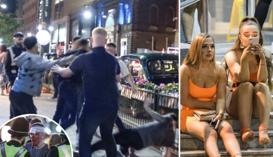 "Bloody Mary": los británicos celebraron el fin de semana de agosto con borracheras y peleas de borrachos