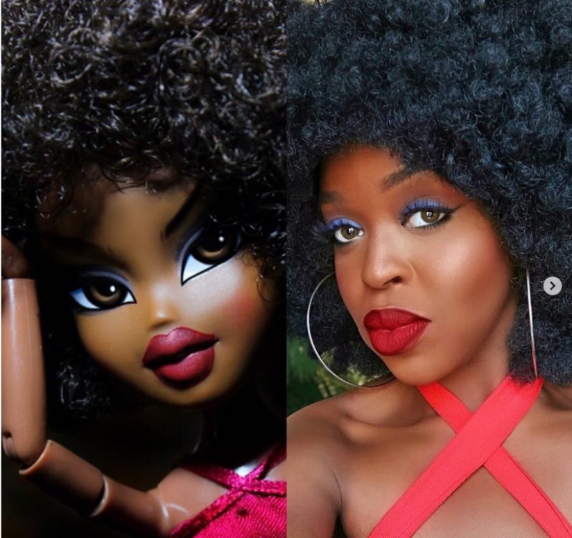 Cara de muñeca: los usuarios de las redes sociales se maquillan como muñecas Bratz Cara de muñeca: los usuarios de las redes sociales se maquillan como muñecas Bratz