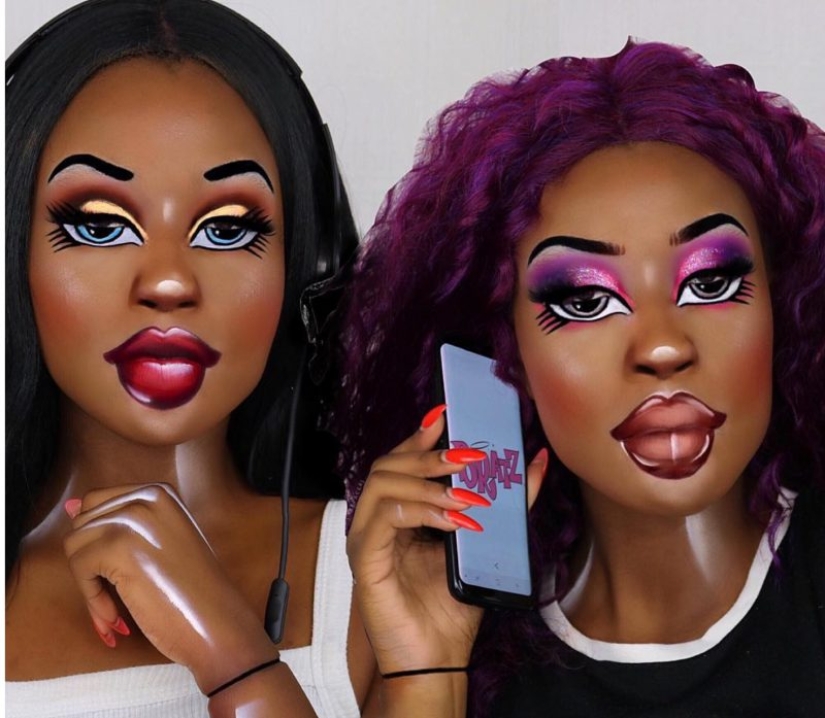 Cara de muñeca: los usuarios de las redes sociales se maquillan como muñecas Bratz Cara de muñeca: los usuarios de las redes sociales se maquillan como muñecas Bratz