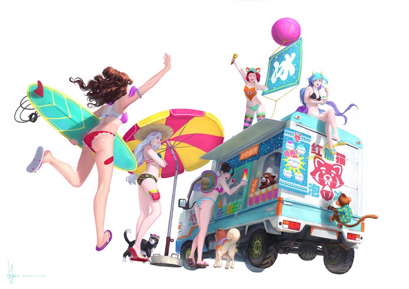 Caramel girls by a Malaysian artist