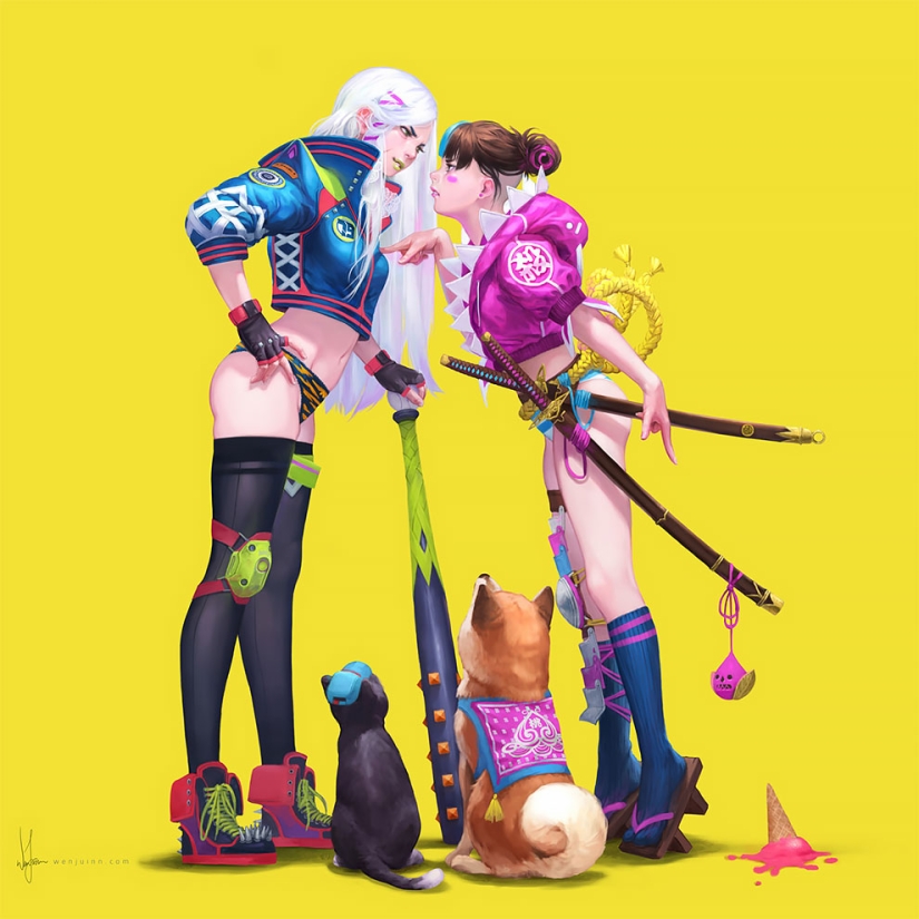 Caramel girls por un artista malayo