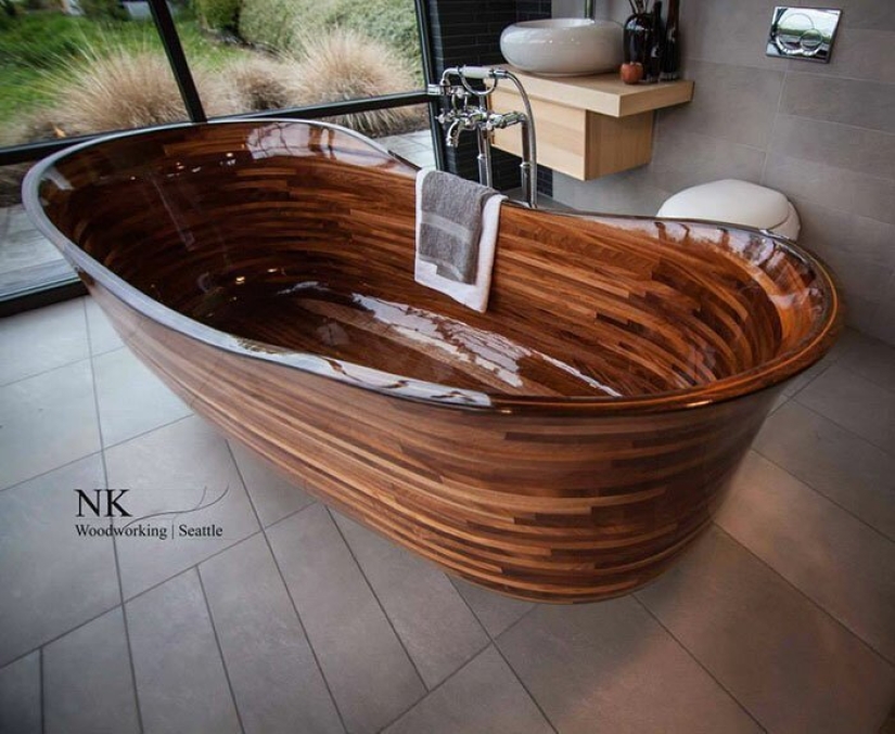 Carpenter-shipbuilder creates stunning wooden baths