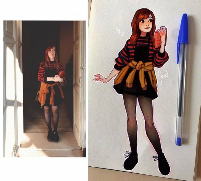 Cartoon transformation: a Dutch artist turns people into cartoon characters