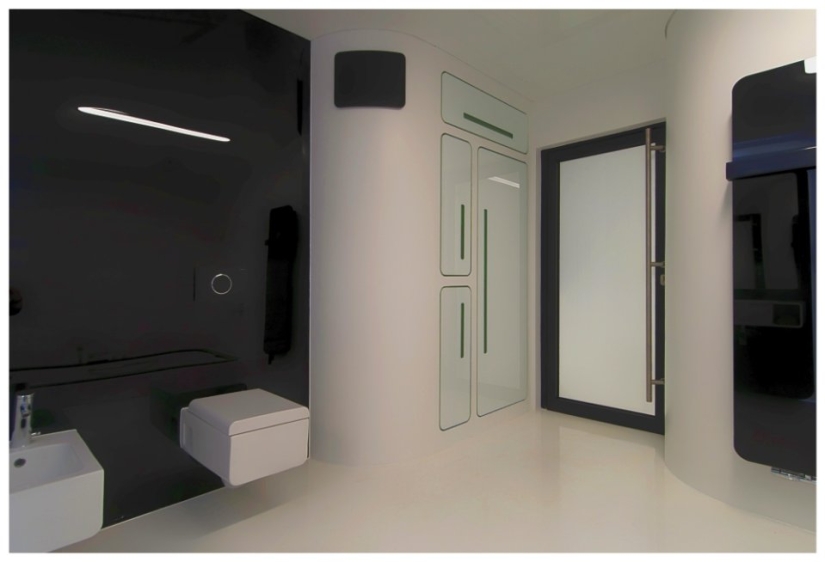 Casa futurista en el agua