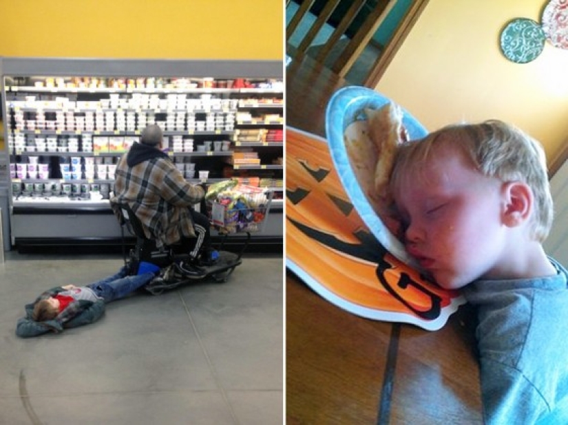 Children who can fall asleep absolutely anywhere Children who can fall asleep absolutely anywhere
