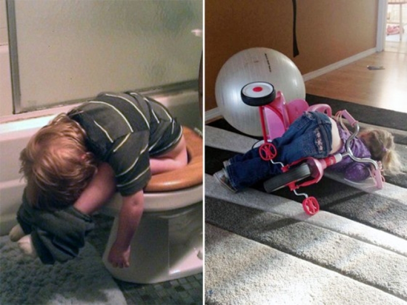 Children who can fall asleep absolutely anywhere Children who can fall asleep absolutely anywhere