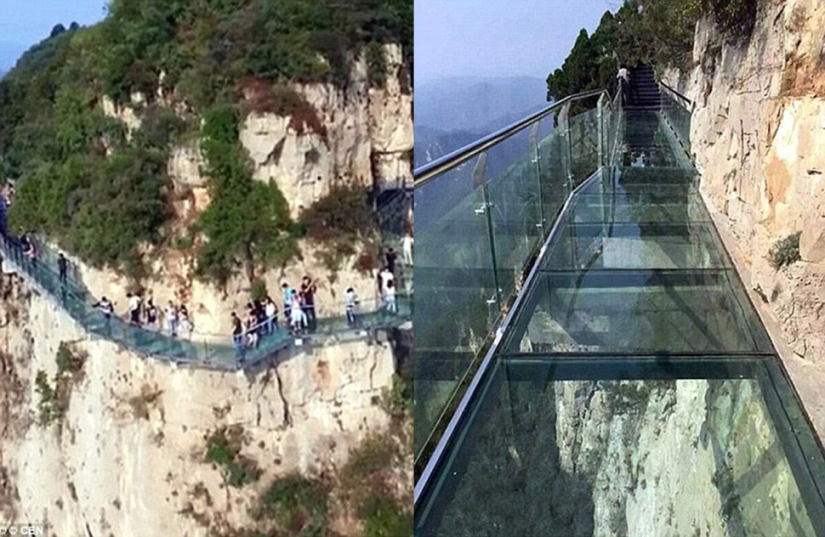 China has opened a new glass bridge over the abyss, which not everyone will dare to cross