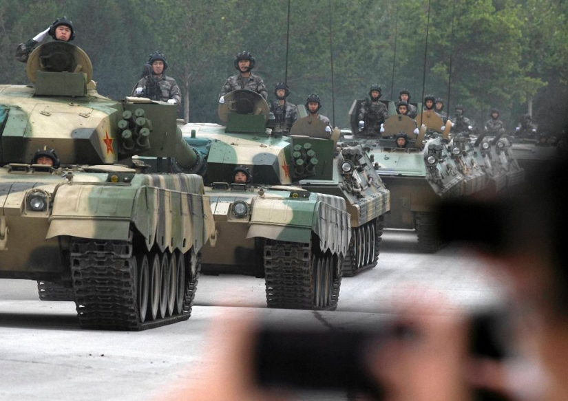 Chinese army in action