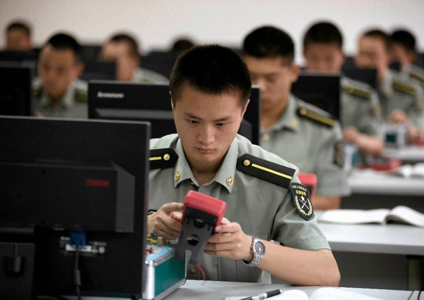 Chinese army in action