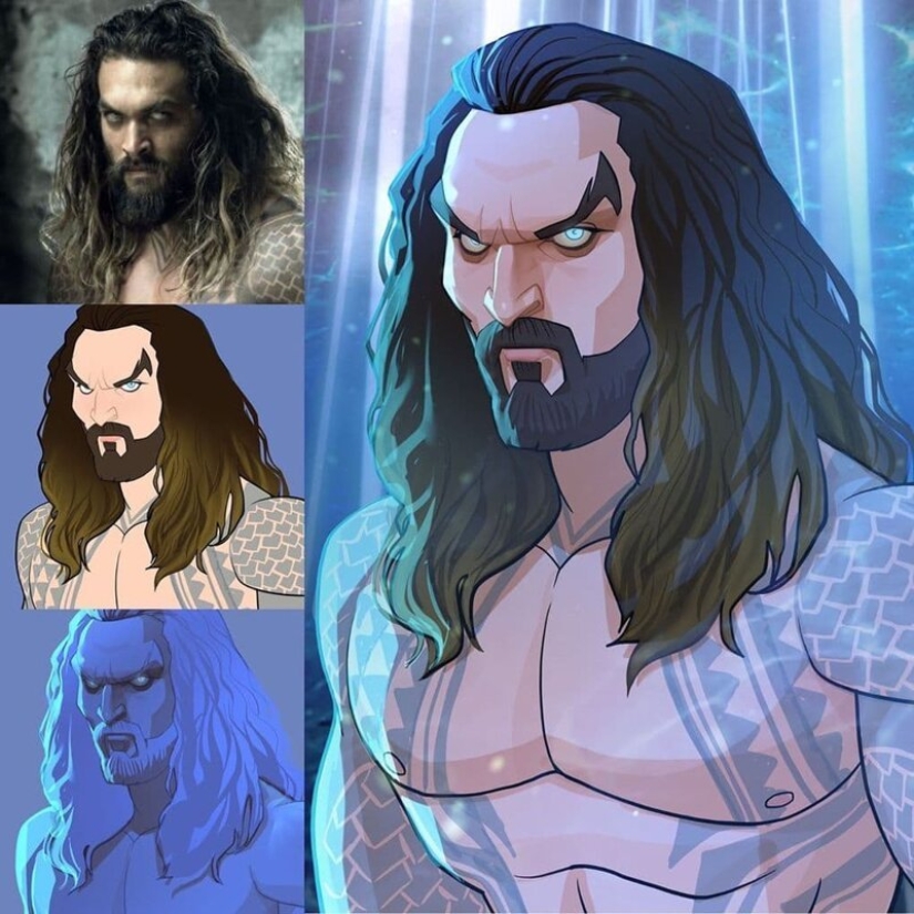 Chinese artist Xi Ding portrays celebrities in characteristic cartoons